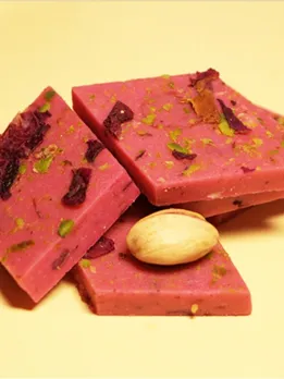 gulab pista kaju katli recipe