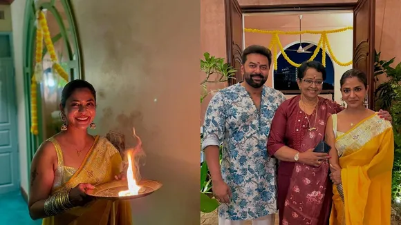 Indrajith Poornima Mallika Sukumaran Diwali celebration