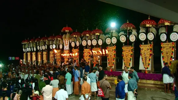 thrissur arattupuzha temple symbolic Pooram