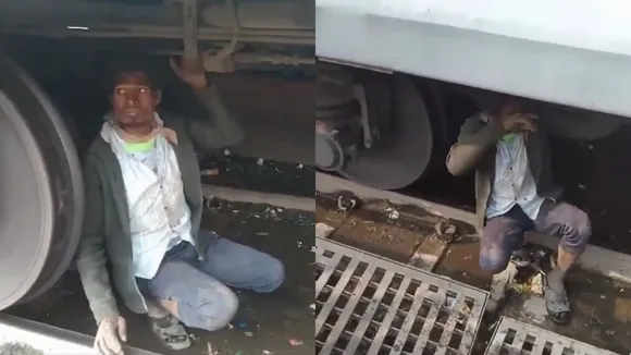 Man traveled 250 km under a train