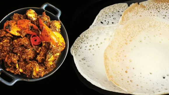 appam and crab masala kerala style Breakfast Recipe 