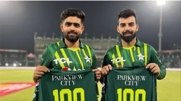 Shadabh Khan with Babar Azam