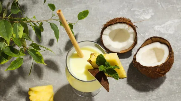 Lemon Juice With Coconut Milk Drink Recipe