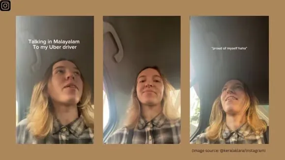 German woman speaking fluent Malayalam