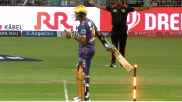 Sunil Narine Hit Wicket