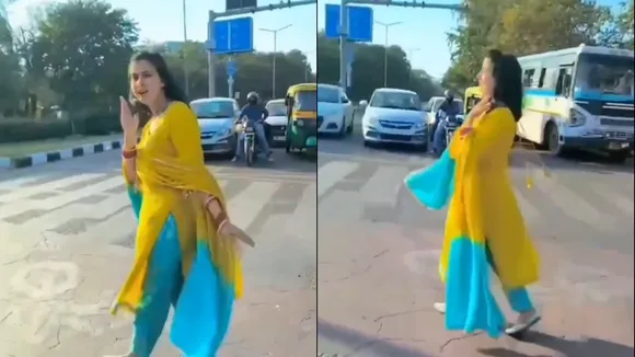 Chandigarh cop suspended wife dancing at traffic signal