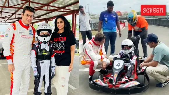 Ajith  & family spotted at MIKA Go Kart Circuit