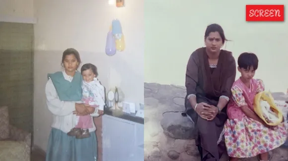 Meenaakshi Chaudhary childhood photo 