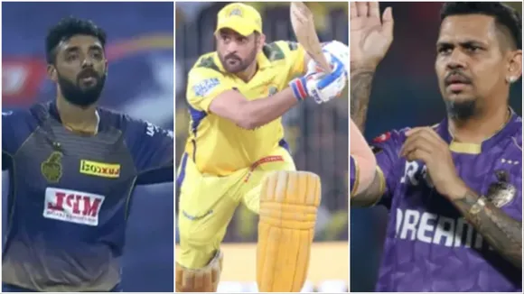 MS Dhoni, Sunil Narine, Varun Chakravarthy