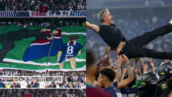 Luis Enrique PSG Champions Trophy Win Celebration