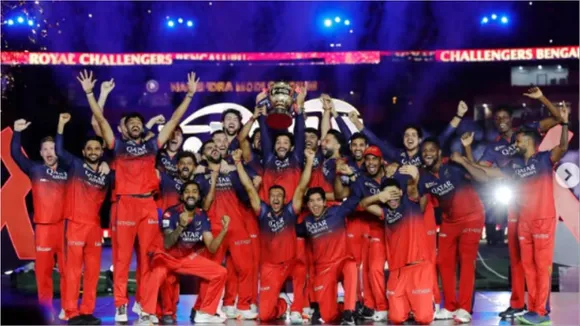 Royal Challengers Bengaluru With Trophy