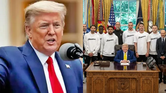 Juventus Players with Donald Trump