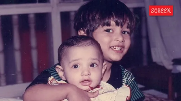 Tamannaah Bhatia childhood photo with brother