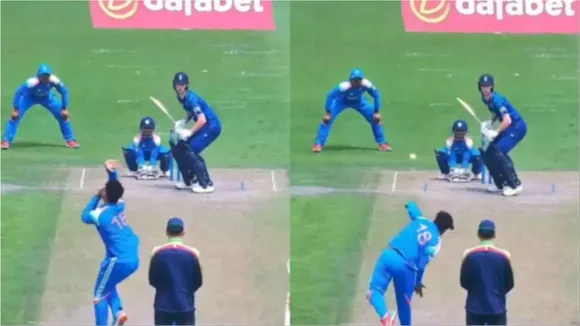 Vaibhav Suryavanshi Bowling for India Under 19