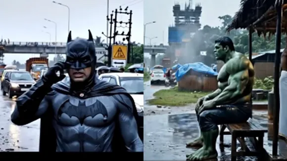 AI Video of Marvel and DC Heroes in Aroor