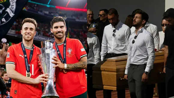 Ruben Neves at Diogo Jota's Funeral