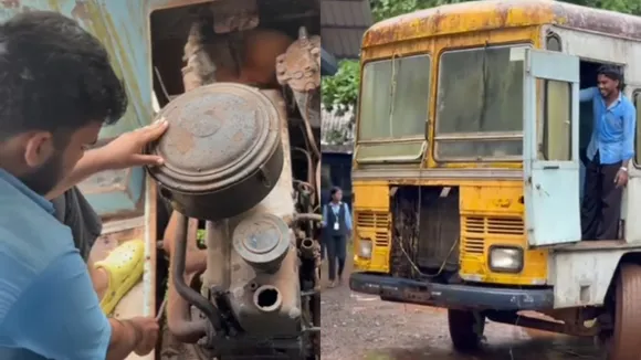Viral video of students starting old vehicle