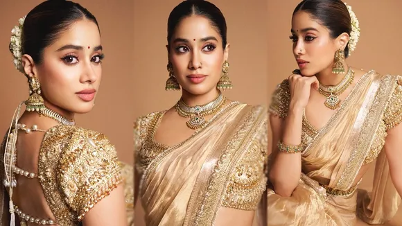 Janhvikapoor Latest Saree Look FI