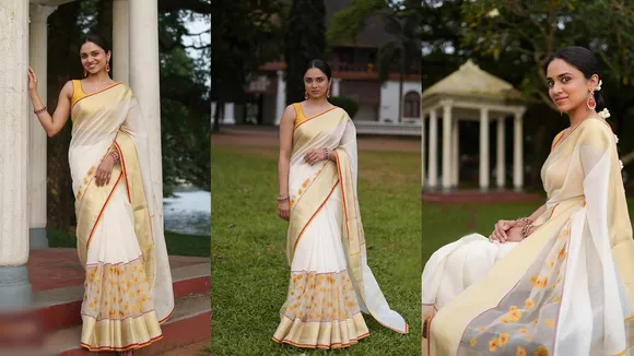 Meenakshi Dileep Onam outfits