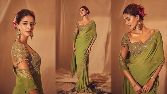 Ananya Pandey Latest Saree Look FI
