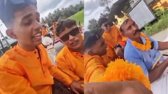 Onam celebration viral video bull cart