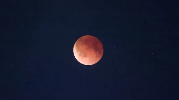 Blood moon lunar eclipse
