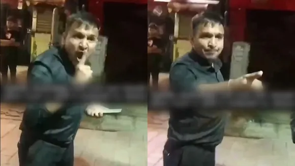 drunk man abuses woman police officer