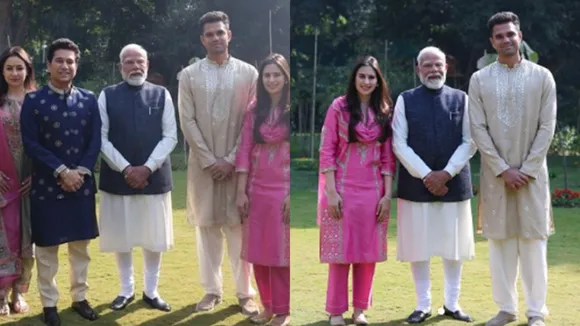 Sachin Tendulkar Arjun tendulkar Narendra Modi