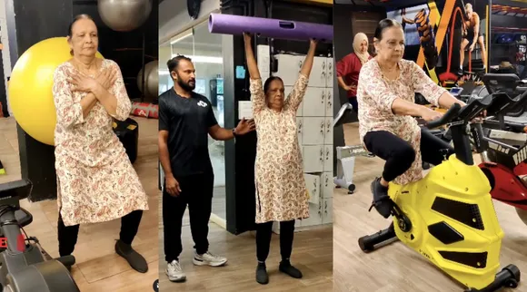 82 year old working out