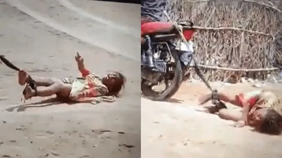 Rajasthan, man arrested, tying wife to motorcycle