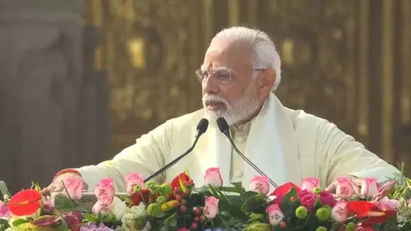 Modi at ram mandir