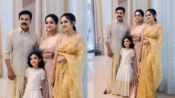 Dileep and family at Malavika Jayaram wedding