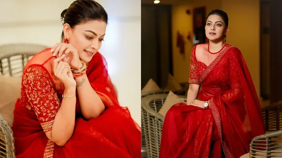 Anusree Red Saree
