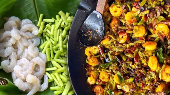 Prawns Beans Fry 