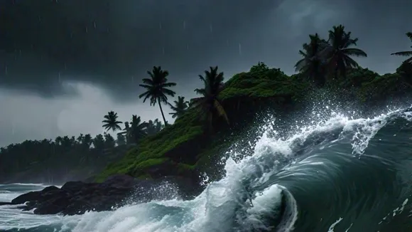 Rain, Sea, Wave, Heavy Wave