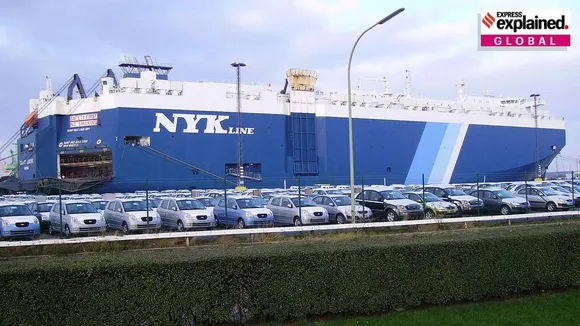 Galaxy Leader“ of the Japanese company NYK   | Source: WikiMedia Commons  