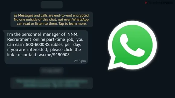 WhatsApp Scam, WhatsApp recruitment scammers 