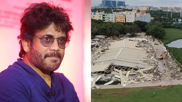 Telugu actor Nagarjuna convention hall, Bulldozers demolish