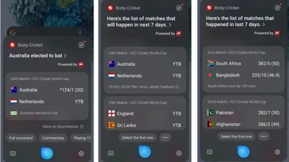 ICC World Cup scores using Samsung Bixby Cricket | Bixby