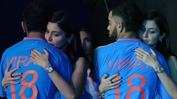 Anushka Sharma hugs Virat Kohli after India lost to Australia