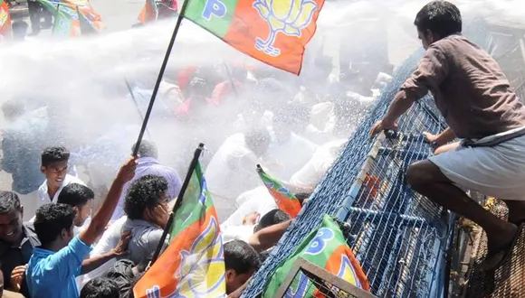 palakkad, water cannon, strike