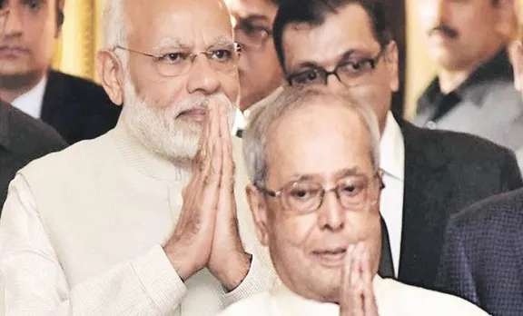 Pranab Mukherjee, Narendra Modi, പ്രണബ് മുഖർജി, നരേന്ദ്ര മോദി, President, Prime Minister, രാഷ്ട്രപതി, പ്രധാനമന്ത്രി