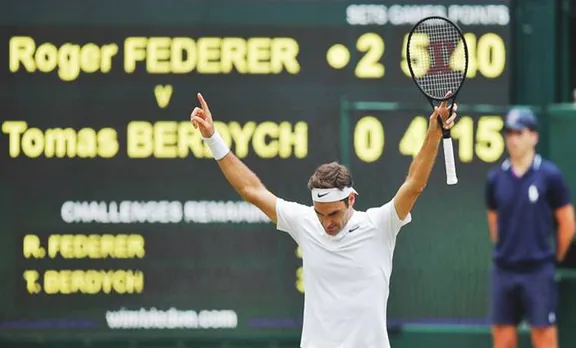 Roger Federer, Wimbledon 2017 final, Tomas Berdych, Tennis, Indian Express, mens singles final, Sports, Tennis News, വിംബിൾഡൻ, റോജർ ഫെഡറർ, ഗ്രാന്റ്സ്ലാം കിരീടം,