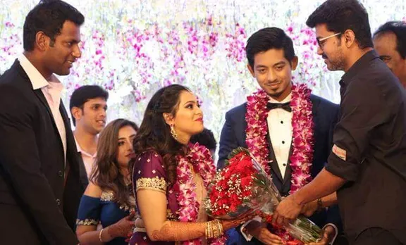 നടൻ വിശാലിന്റെ സഹോദരി വിവാഹിതയായി- ചിത്രങ്ങൾ