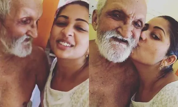 സുന്ദരൻ അപ്പൂപ്പനൊപ്പം നവ്യയുടെ സെൽഫി; വിഡിയോ വൈറൽ