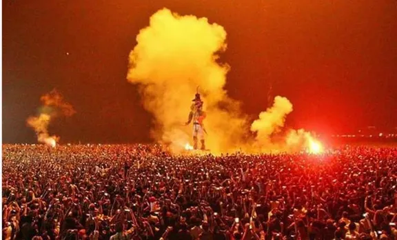 year end celebration in fort kochi pappanji set on fire