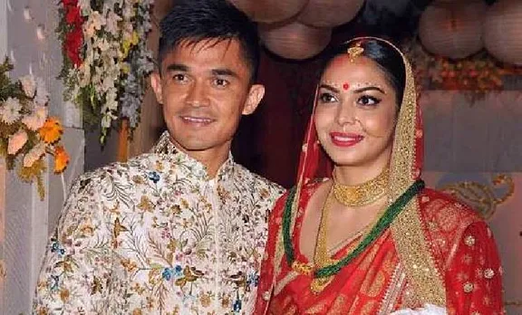 ഇന്ത്യൻ നായകന് പ്രണയസാഫല്യം;  സുനിൽ ഛേത്രിയുടെ വിവാഹ ചിത്രങ്ങൾ കാണാം
