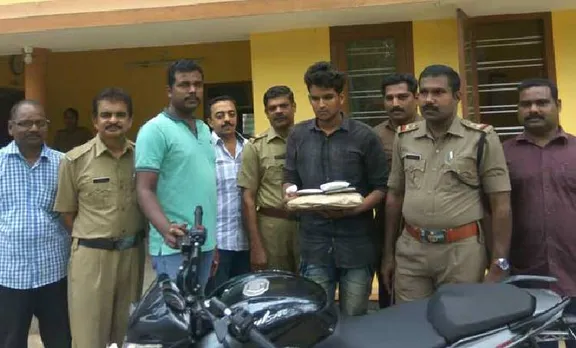 സ്ക്കൂൾ കുട്ടികൾക്ക് കഞ്ചാവ് വിതരണം ചെയ്യുന്ന 19 വയസ്സുകാരൻ പിടിയിൽ