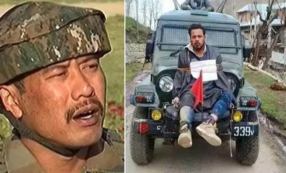 യുവാവിനെ മനുഷ്യകവചമാക്കിയ മേജറെ ഒരു സ്ത്രീയ്ക്കൊപ്പം ഹോട്ടലില്‍ നിന്നും പിടികൂടി