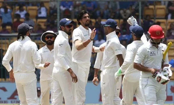 India vs Afghanistan Only Test Day 2; രണ്ടാം ദിനം അഫ്‌ഗാനിസ്ഥാനെ രണ്ട് തവണ ഓൾ ഔട്ടാക്കി ഇന്ത്യ ജയിച്ചു